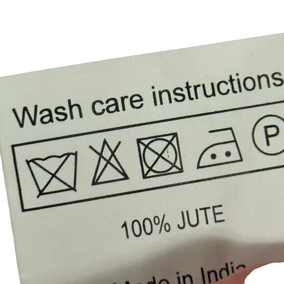 Surya 100% Jute Pillow Cover Throw Accent Beige Rustic Grain Bag 22" x 22 Square - Picture 6 of 8